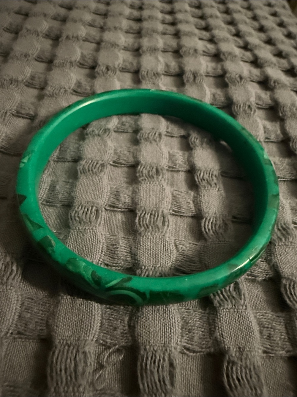 Green Bangle Bracelet
